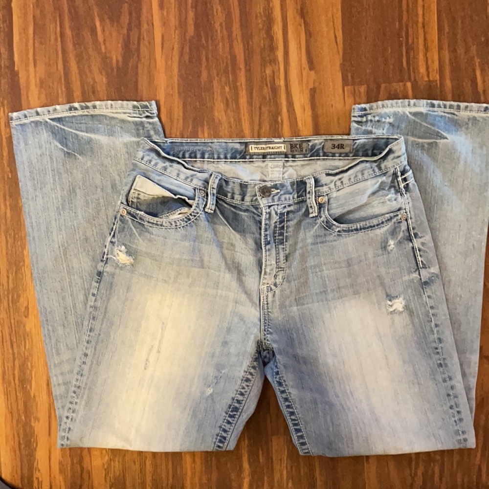 Men’s BKE Tyler jeans 34R distressed